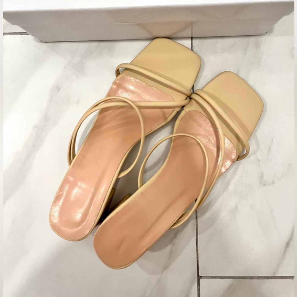 Beige Sandal Heels
